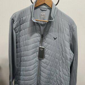 Share Mens Callaway Golf Quilted Puffer Jacket L NWT Tradewinds Gray Full Zip